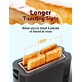 thumbnail image 3 of Zovoty  4 Slice Long Slot Stainless Steel Toaster, Warming Rack & 6 Toast Settings, 3 of 4