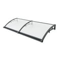 thumbnail image 2 of Grey & Clear Aluminum Door Awning - 62" Wall Mounted Rain Canopy with Drainage System, 187lb Capacity, 2 of 15