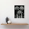 thumbnail image 2 of Allium Flowers Black and White Contour Folk Art Art Print Framed Poster Wall Decor 12x16 inch, 2 of 5
