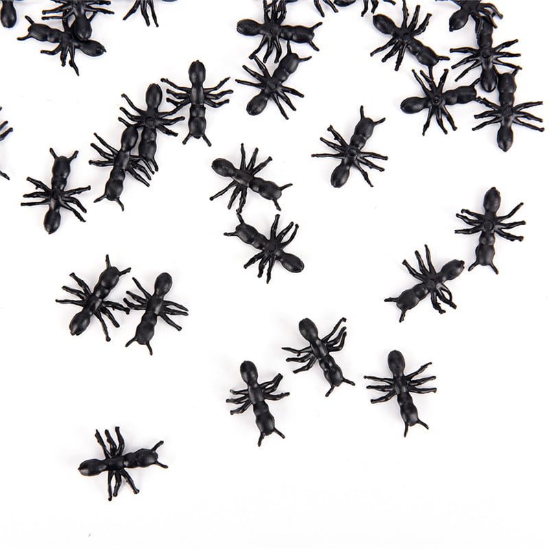 Details about   50Pcs/Lot Halloween Plastic Black Ants Joking Toys Decoration Realistic FuMJBL 