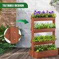 thumbnail image 5 of MOPHOTO 4-Tier Wooden Raised Garden Bed,Outdoor Planter Box Herbs Vegetable Flowers Growing Box,Wood Planting Container,Vertical Freestanding Wood Plant Stand Flower Rack Indoor Patio Balcony, 5 of 10