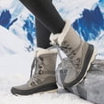 thumbnail image 5 of BURUDANI Women's Faux Fur Lined Water-Resistant Lace-Up Platform Winter Snow Boots, 5 of 6