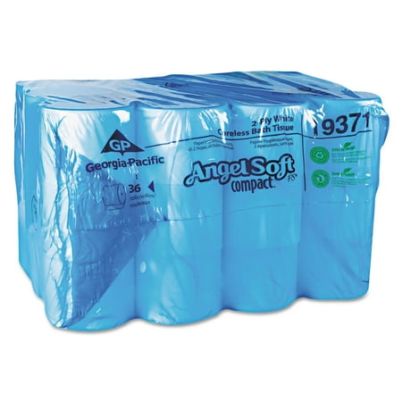 Clear Coreless Rolls - Georgia Pacific Professional Compact Coreless Toilet Paper, White, 750 Sheets/Roll, 36/Carton