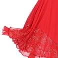 thumbnail image 3 of Elegante de baile de salón - Lentejuelas larga de fiesta de baile latino rojo Zulema vestido de la falda de la danza de salón, 3 of 8