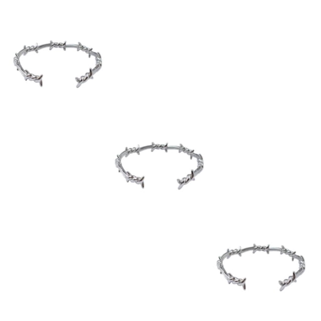 Sonducket Brazaletes duraderos y elegantes, accesorios para cualquier ocasión, brazalete, amplia aplicación, idea de regalo, plata Type1 NO1