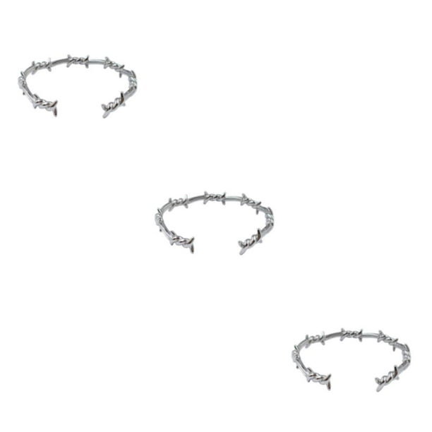 Sonducket Brazaletes duraderos y elegantes, accesorios para cualquier ocasión, brazalete, amplia aplicación, idea de regalo, plata Type1 NO1