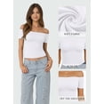 thumbnail image 4 of MOYIKO Off The Shoulder Tops for Women Short Sleeve Slim Fit Shirts Basic Clothes 2026 Fashion, 4 of 7