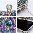 thumbnail image 4 of LinYooLi Multicolor Rhinestone Clutch Purse,Sparkly Crystal Floral Evening Handbags for Women Formal Prom Bridal Wedding Party, 4 of 6