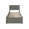 thumbnail image 6 of Madison Platform Bed with Flat Panel Foot Board and 2 Urban Bed Drawers in Multiple Colors and Sizes, 6 of 9