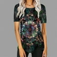 thumbnail image 2 of Womens Tops Dressy Casual V Neck Womens Shirts Loose Fit Womens Country Graphic Tees Vintage Trendy, 2 of 5