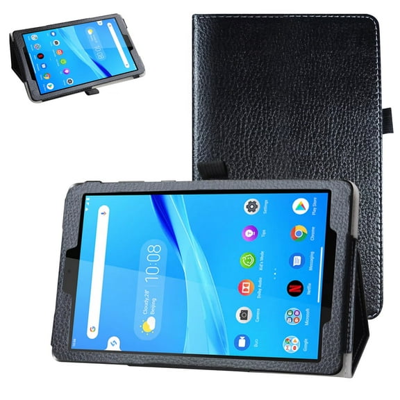 Labanema 8" Lenovo Tab M8 FHD (2nd Gen) TB-8705F Case, PU Leather Folio Stand Protective Case, Cover for 8" Lenovo Tab M8 FHD (2nd Gen) TB-8705F (Black)
