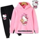 thumbnail image 2 of Jersey de deportes nuevos Kawaii Sanrio Hello Kitty, Sudadera con capucha de Anime, abrigo para niña + Pantalones 2P para niños de 3 a 14 años, regalo de cumpleaños, conjunto informal para correr, 2 of 5