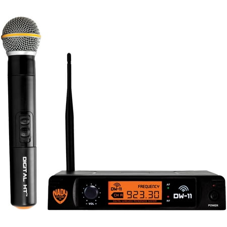 Nady DW-11-HT-ANY Single-Channel Digital Wireless Microphone System (Digital HT Handheld Microphone) & UPG AA 50 (Best Mic Under 50)