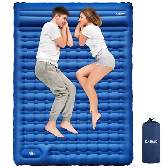 Colchón doble hinchable KASIMO para camping 1.4x2 m para 2 personas