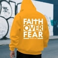 thumbnail image 4 of Christian Hoodies for Men 2025 Faith Over Fear Graphic Hoodie with Pockets Hooded Sweatshirt Pullover Tops, 4 of 7