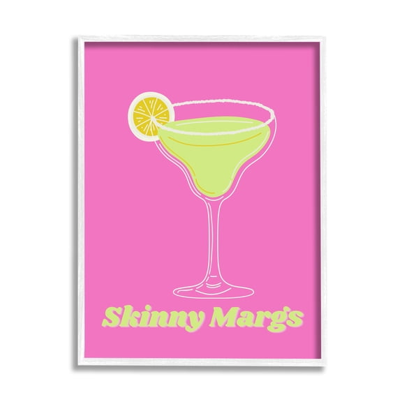 Stupell Industries Vivid Skinny Margs Food & Beverage Painting White Framed Art Print Wall Art, 11 x 14