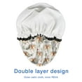 thumbnail image 4 of Shower Caps,Beige Highland Cow Flower Pattern Waterproof Shower Cap for Women 4 Pieces,Double Reusable Hair Cover for Shower PEVA Elastic Stretch Hem, 4 of 7