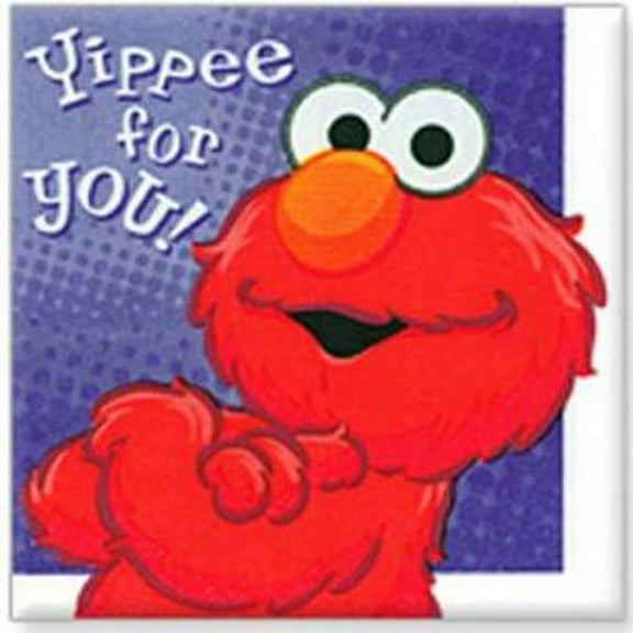 sesame street elmo 'hooray for elmo' small napkins (16ct)