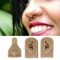 thumbnail image 4 of Piercing Practice Model Ear Nose Piercing Model 3Pcs, Soft Silicone Ear Nose Piercing Practice Model, 1:1 Human Ear Nose Model Simulation Acupuncture Practising and Teaching Prop, 4 of 7