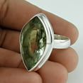 thumbnail image 2 of Natural Green Amethyst Handmade Jewelry, 925 Silver Ethnic Ring, Unisex Band Ring, Engagement Rings For Couples, Promise Ring, Anniversary Gifts, Birthday Gifts For Women, Statement Ring Size 8.5, 2 of 3