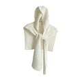 thumbnail image 3 of Bufanda con capucha para mujer, calentador de cuello y orejas, suave, regalo de otoño y Año Nuevo Beige, 3 of 8