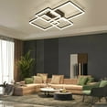 thumbnail image 4 of Brown LED Flush Mount Light Ceiling Light with Remote Control Dimmable Modern Geometric, 4 of 8