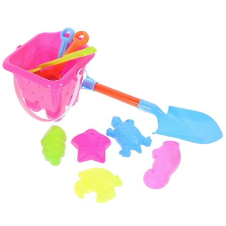 Niceauty 1 Set Cartoon Beach Sand Bucket and Shovel Lightweight Safe for Backyard Fun