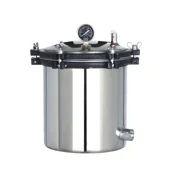 Portable Stainless Steel Jointless Laboratory Autoclave – 20 PSI Pressure Gauge, Safety Valves, 220V AC