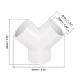 thumbnail image 2 of Conectores adaptadores en forma de Y de Uxcell para accesorios de tubería de agua de PVC para jardín y hogar 1.26" 2, 2 of 4