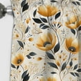 thumbnail image 3 of Designart "Retro Teal Yellow Garden Calm" Floral Blackout Curtain Single Panel, 3 of 4