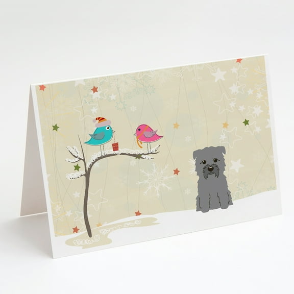 Christmas Presents between Friends Glen of Imal - Grey Greeting Cards and Envelopes Pack of 8