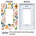 thumbnail image 3 of Yayeee Rocker Switch Wall Plate 1-Gang 4.6"x2.9" Home Decorative Outlet Cover, Retro Yellow Floral, 3 of 6