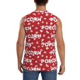 thumbnail image 4 of Pofeuu Popcorn2 Print Men's Muscle T-Shirt, Sleeveless, Muscle Tank, Classic Muscle Tee Top For Men Casual Sleeveless Muscle T-Shirt Trendy Clothes-Medium, 4 of 7