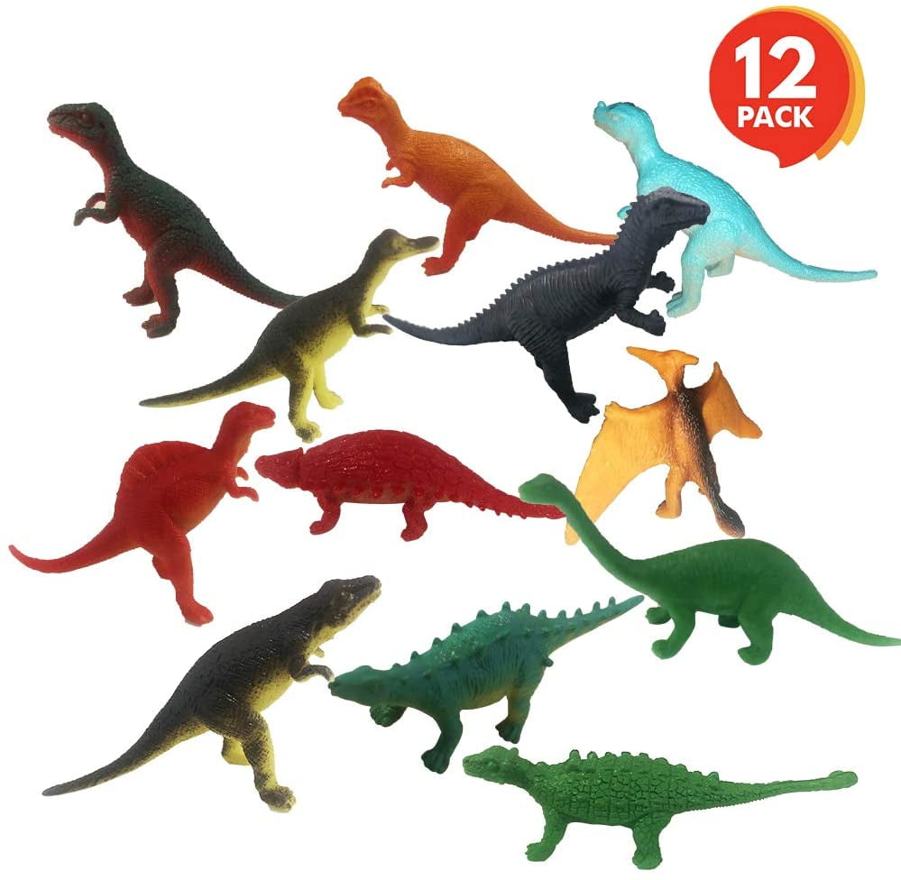 Gold Toy Mini Dinosaur Toys Pack of 12 Colorful