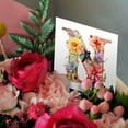 thumbnail image 3 of 3drose, Pretty Pastel Floral Insect Monogram Initial N, 6 Greeting Cards with Envelopes, 3 of 7