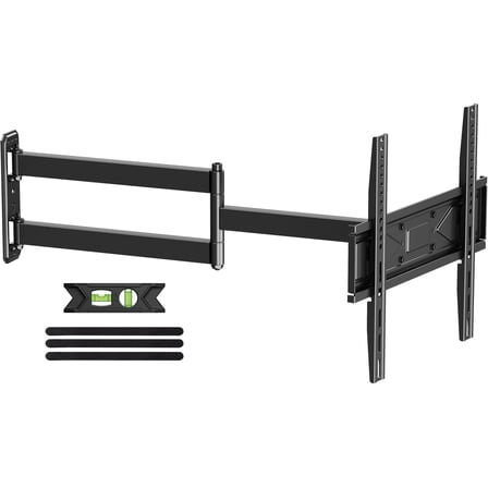 MountLiving TV Wall Mount for 26-70 inch TVs,Full Motion Wall Mount Bracket with  31.22 inch Long Arms, Max VESA 400X400 mm, 80lbs, Fits Single Stud