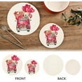 thumbnail image 3 of SKYSONIC Valentine Pink Truck Bear Pot Holders Trivets, 2 Pcs Heat Resistant Trivets,Pink Heart Cotton Thread Weave Mats for Hot Pads Pans Pot Bowl Teapot for Kitchen Decor, 3 of 7