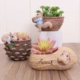 thumbnail image 3 of Squirrel Nut Garden Resin Flower Pot Desktop Gardening  Potted Green Plant Decoration Acorns, 3 of 6