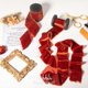 thumbnail image 2 of Cinta decorativa Ribbli de terciopelo rojo de 3 yardas hecha a mano, 2 of 5