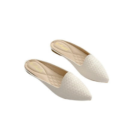 

Crocowalk Womens Comfort Elegant Fashion Slippers Lightweight Flat Flats Party Backless Slides