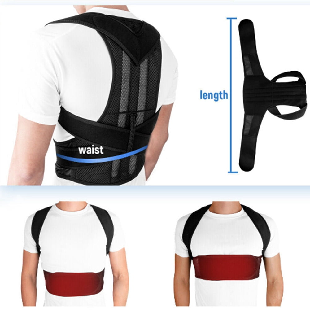 Visland For Men Women Adjustable Unisex Low Back Support Posture Corrector Lumbar Support Brace Belt Strap Corset