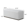 thumbnail image 5 of Christopher Knight Home 47.75" Rectangle Ottoman Bench, Boucle Upholstered Footstool, White, 5 of 7