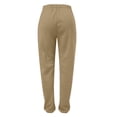 thumbnail image 2 of YUEJUIR Palazzo Pants for Women Women's Casual Solid Pocket Pants High Waist Elastic Band Pants Womens Linen Pants Women Pants Flowy Pants for Women (Brown,M), 2 of 5