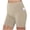 Khaki, variant on Biker Shorts for Women High Waisted Atheltic Yoga Workout Shorts with Pockets Solid Color Running Shorts