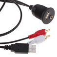 thumbnail image 4 of 1 Meter Boat USB 2.0 3.5mm 1/8 AUX to 2RCA Extension Panel Cable, 4 of 8