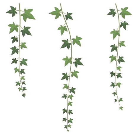 Lianas Cute Artwork Design for Living Room Vinyl Wall Decal - Green Vine Leaves Art for Relaxing Room Wall Decoration 28" x 28"