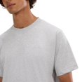 thumbnail image 4 of ellesse Camiseta para hombre - ACCIANO, manga corta, cuello redondo, logotipo, algodón, liso Gris claro 2XL (XX-Large), 4 of 5