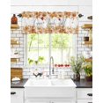 thumbnail image 6 of Valances for Windows Thanksgiving Pumpkins and Flowers Rod Pocket Cafe Window Treatments Valance Curtains for Kitchen Bathroom Laundry Basement Windows 54"x18", 6 of 6