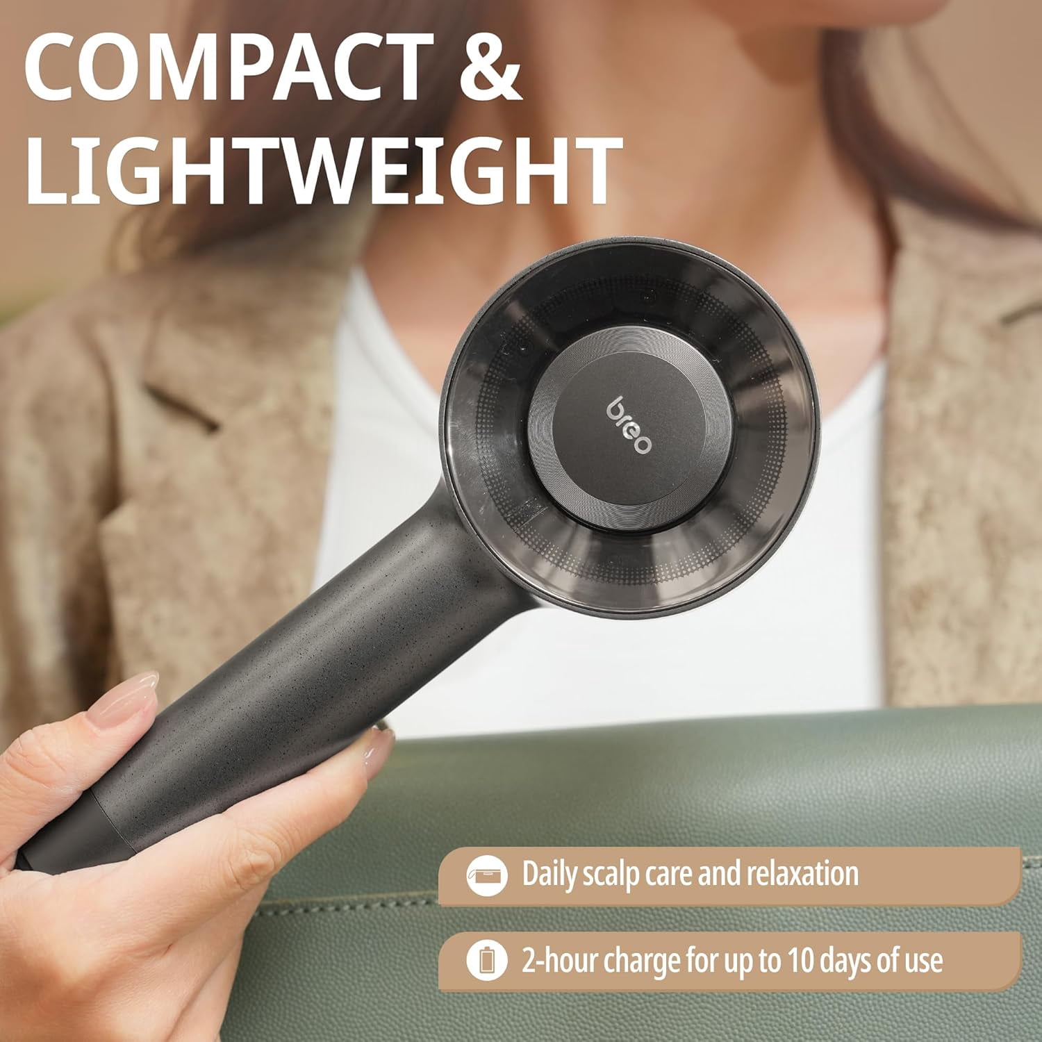 Handheld Red Light Scalp Massager, Waterproof 360° Massage Comb for Scalp Wellness and Supporting Hair Care Routines, Personal Care Tool for Men and Women