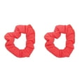 thumbnail image 2 of Motique Accessories Set of 2 Solid Hair Scrunchies for Adult Women and Girls (Coral) Pony Scrunchy, 2 of 6